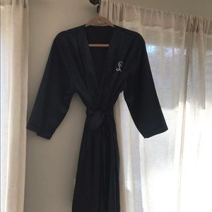Navy Blue monogrammed robe